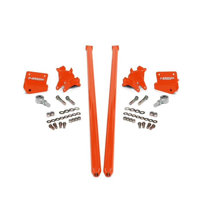 HSP Diesel - HSP Diesel 2001-2010 Chevrolet / GMC 58 inch Bolt On Traction Bars 3.5 inch Axle Diameter M&M Orange - 035-1-HSP-O