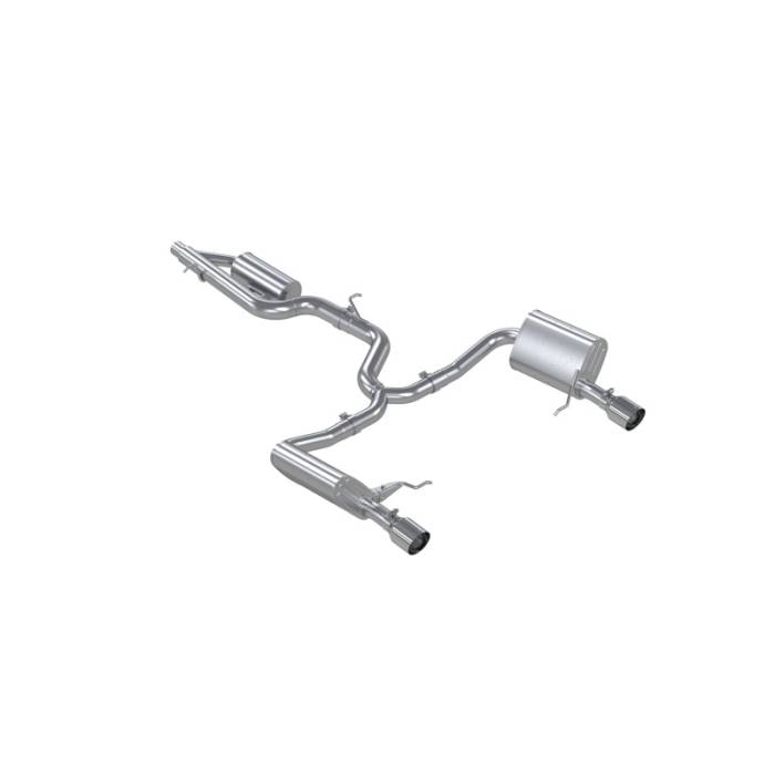 MBRP - MBRP 17-19 VW Golf SportWagen/Alltrack 1.8T T304SS 3in Cat-Back 2.5in Dual Split Rear w/ SS Tips - S4618304