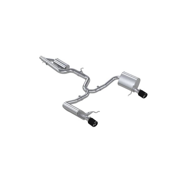 MBRP - MBRP 17-19 VW Golf SportWagen/Alltrack 1.8T T304SS 3in Cat-Back 2.5in Dual Split Rear w/ CF Tips - S46183CF