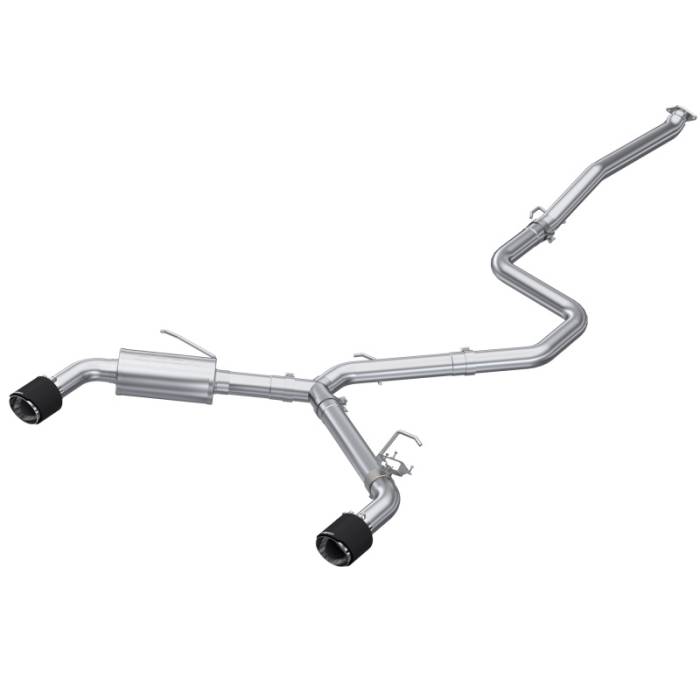 MBRP - MBRP 22-23 Hyundai Elantra N 2.0L Turbo T304 5in OD CF Tips Dual Outlet 3in Cat Back Exhaust - S47103CF