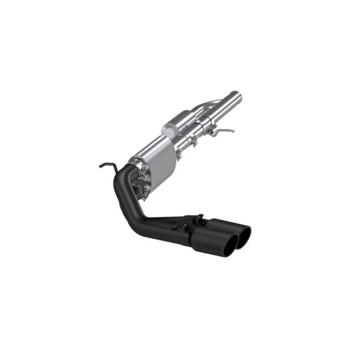 MBRP - MBRP 09+ Chevrolet Silverado 1500 3in Cat Back Pre-Axle Dual Outlet w/ 4in Tip - Black - S5081BLK