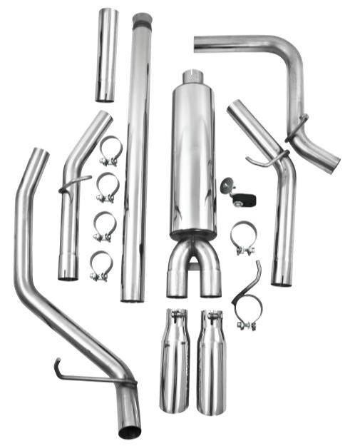 MBRP - MBRP 14 Chevy/GMC 1500 Silverado/Sierra 4.3L V6/5.3L V8 Dual Split Side T409 3in Cat Back Exhaust - S5082409