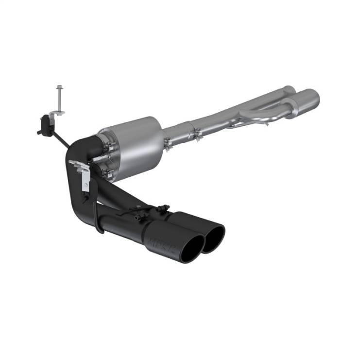 MBRP - MBRP 2019+ Chevrolet Silverado 1500 4.5L/5.3L Pre-Axle Dual Side Exit w/ 4in OD Tip- Black Coated - S5092BLK