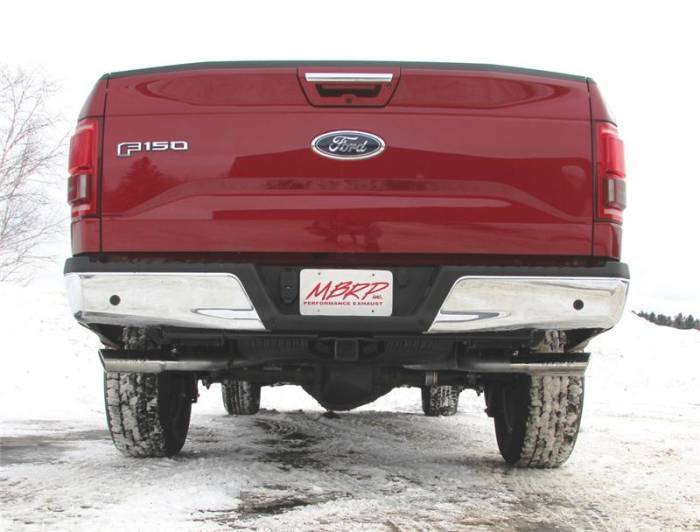 MBRP - MBRP 2015 Ford F-150 5.0L 3in Cat Back Dual Split Side Exit T409 Exhaust System - S5257409