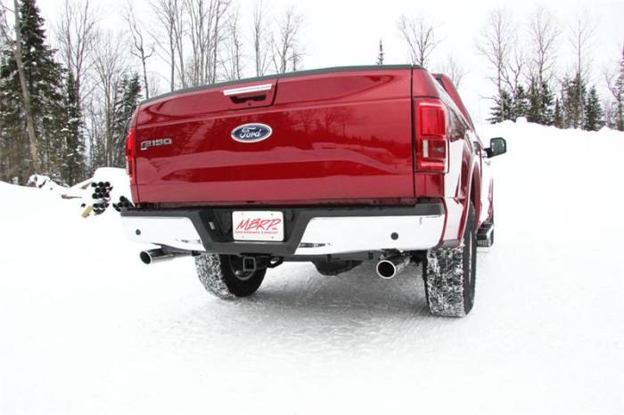 MBRP - MBRP 2015 Ford F-150 5.0L 3in Cat Back Dual Split Rear Exit Black Exhaust System - S5258BLK