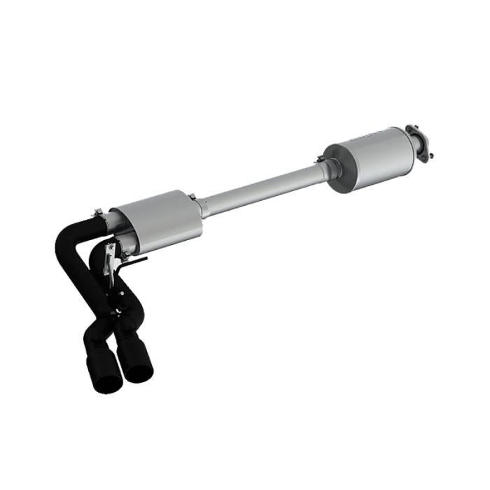 MBRP - MBRP 15-20 Ford F150 Pre-Axle 4in OD Tips Dual Outlet 3in Black Coated Cat Back Exhaust - S5262BLK
