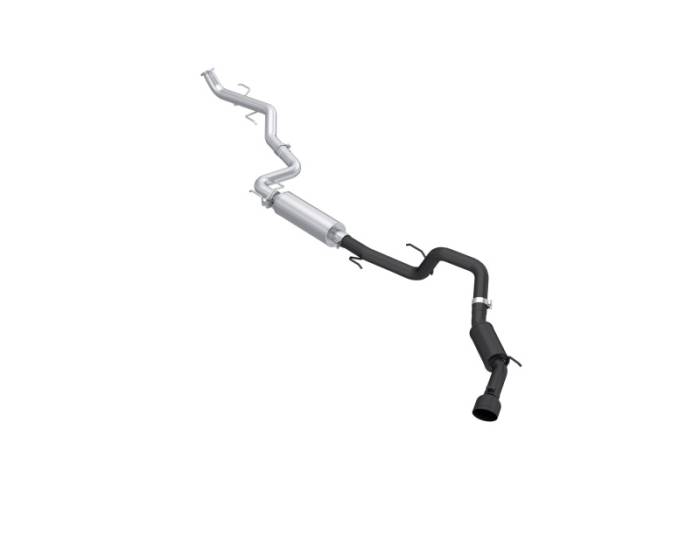 MBRP - MBRP 2024 Toyota Tacoma 2.4L (Excl Leaf Spring) 3in Cat-Back Single Exit Blk-Coated Aluminized Steel - S5323BLK