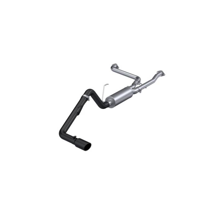 MBRP - MBRP 22-23 Nissan Frontier 3.8L 3in Tip 3in Cat Back Single Side Exit Street Profile - Black Coated - S5407BLK