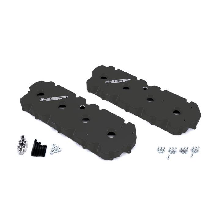 HSP Diesel - HSP Diesel 2001-2004 Silverado/Sierra 2500/3500 Billet Valve Covers Kingsport Grey - 146-DG