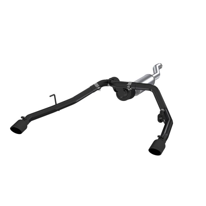 MBRP - MBRP 2020 Jeep Gladiator 3.6L 2.5in Dual Rear Exit Cat Back Exhaust Black Coated - S5538BLK