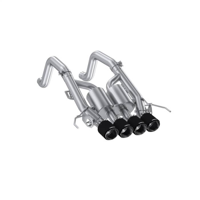 MBRP - MBRP 14-19 Corvette 6.2L (NPP Models Only) T304SS 3in Cat-Back Dual Split w/ Quad Carbon Fiber Tips - S70073CF