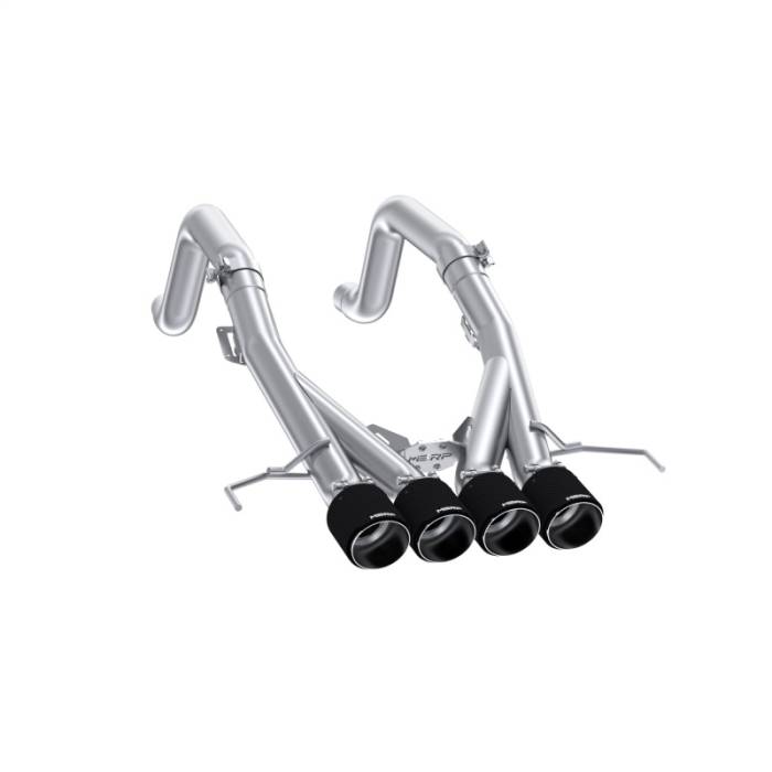MBRP - MBRP 14-19 Chevrolet Corvette 6.2L 3in Axle-Back Muffler Bypass Quad Exit Carbon Fiber Tips - S70083CF