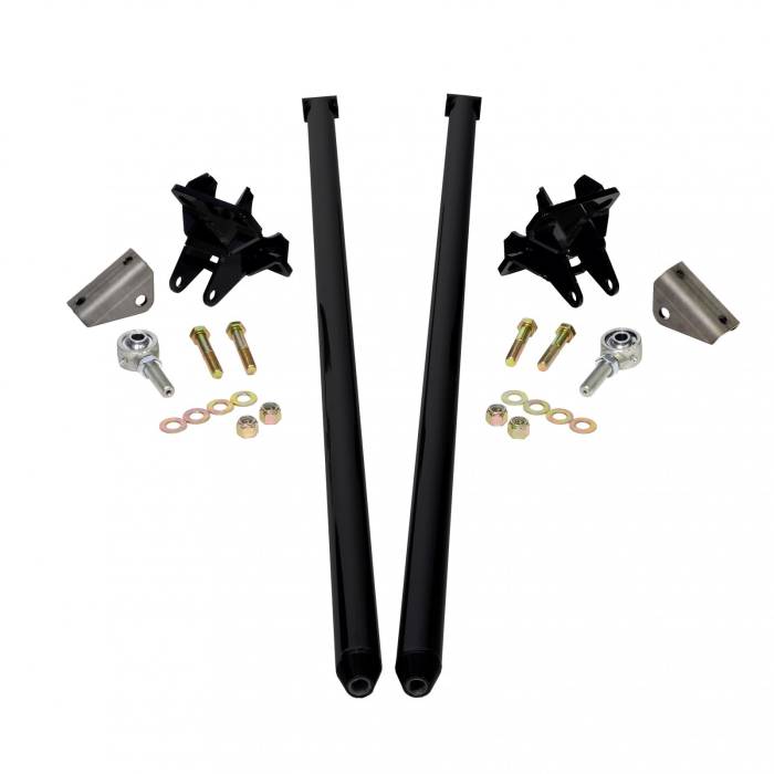 HSP Diesel - HSP Diesel 80 Inch Universal Traction Bars For Inline Leafspring 3.5 Inch Axle-Silk Satin Black HSP Diesel - HSP-U-035-2-4-HSP-SB