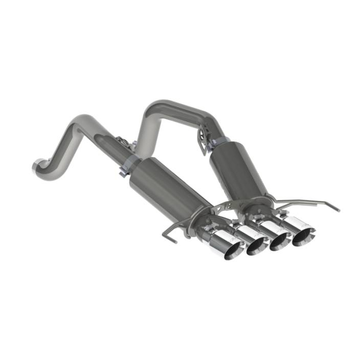 MBRP - MBRP 14-19 Chevy Corvette V8 6.2L 3in T304 Dual Axle Back w/ 4in Quad Dual Wall Tips - S7030304