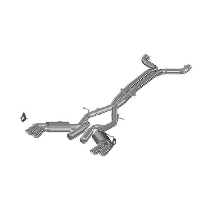 MBRP - MBRP 2016+ Chevy Camaro SS 6.2L 3in Dual Cat-Back Quad Tip Exhaust Street Version w/ SS T409 Tips - S7032409