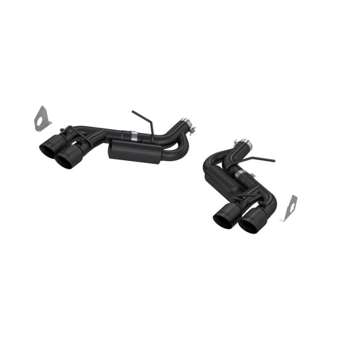 MBRP - MBRP 16-19 Chevy Camaro V8 6.2L 6spd 3in Black Race Dual Axle Back w/ 4.5in Quad Dual Wall Tips - S7036BLK