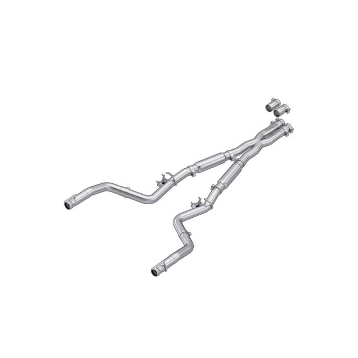 MBRP - MBRP 15-23 Dodge Challenger 6.2L, 6.4L HEMI AL Steel 3in Cat-Back Dual Split - Street Version - S7103AL