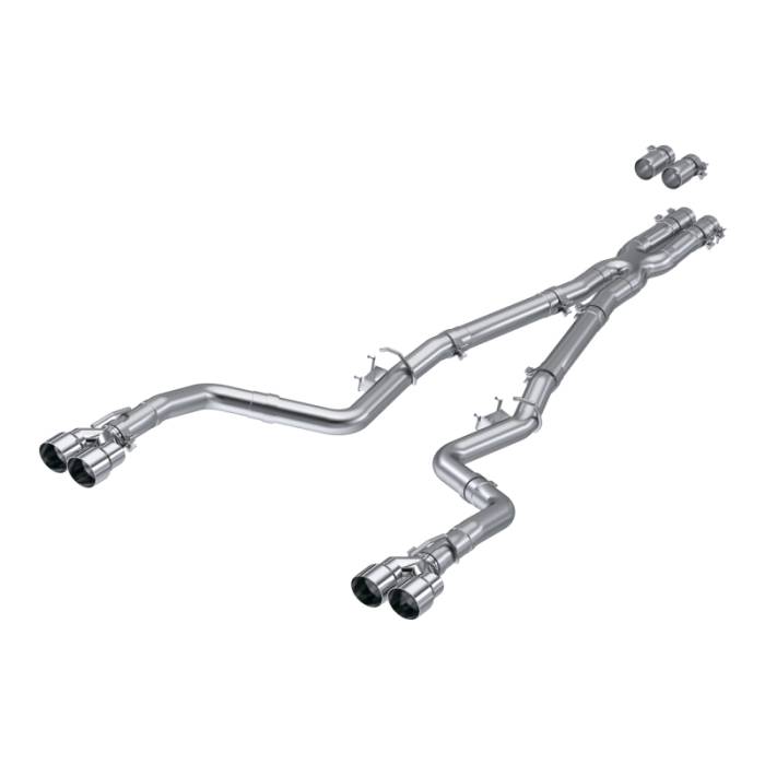 MBRP - MBRP 15-Up Challenger 5.7L / 17-Up 6.2L/6.4L 3in Race Series Cat-Back w/ Quad Tips AS Exhaust - S7114AL