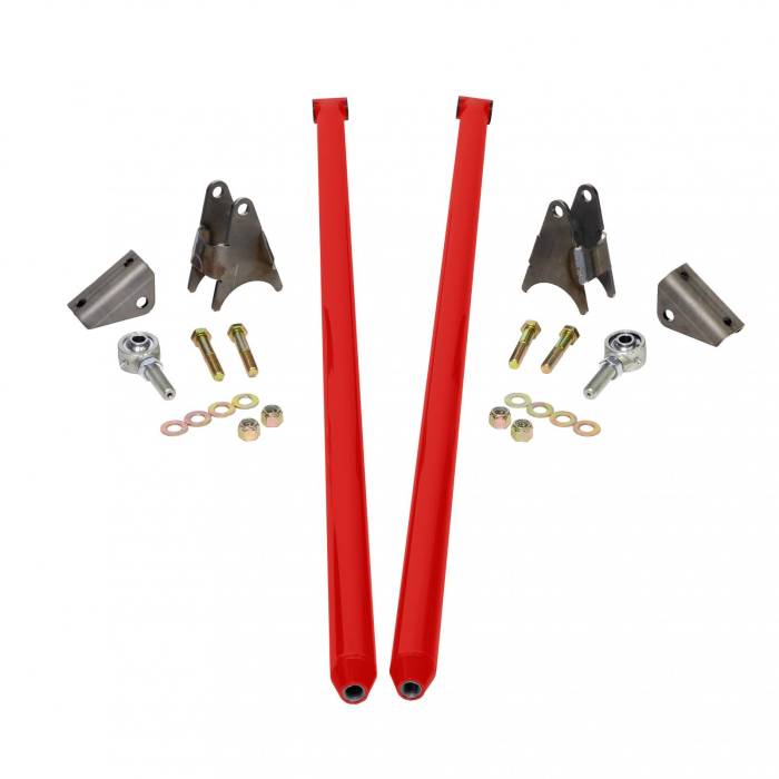HSP Diesel - HSP Diesel 77 Inch Universal Traction Bars For Offset Leafspring 4 Inch Axle-Flag Red HSP Diesel - HSP-U-035-1-3-HSP-BR