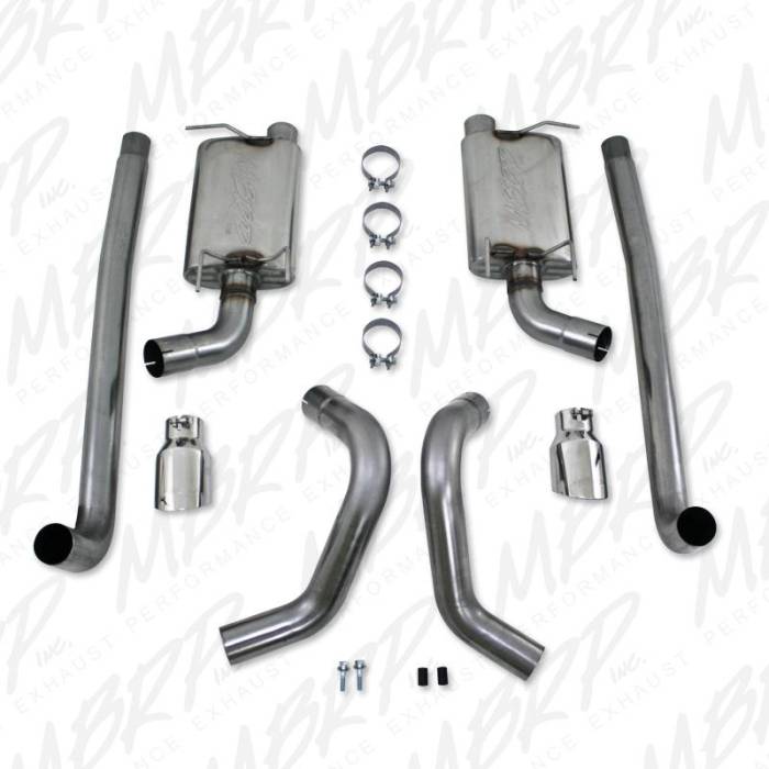 MBRP - MBRP 11-12 Ford Shelby GT 500 T304 3in Cat Back Dual Split Rear Race Version 4.5in Tips - S7260304