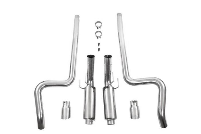 MBRP - MBRP 11-14 Ford Mustang GT 5.0L Dual Split Rear Race Version T409 3in Cat Back Exhaust System - S7264409