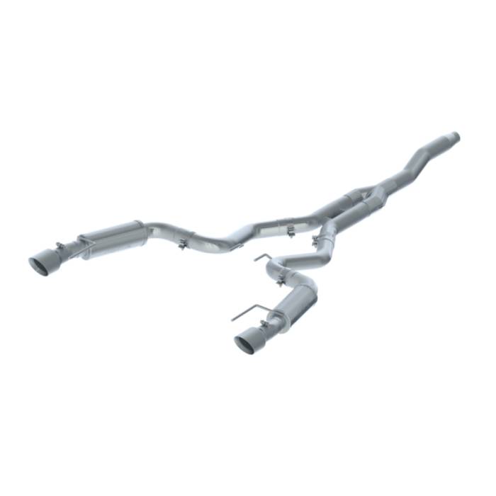 MBRP - MBRP 15-18 Ford Mustang EcoBoost 2.3L T409 3in Cat Back Dual Split Rear Exit (Street Version) - S7274409
