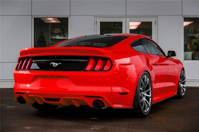MBRP - MBRP 15-18 Ford Mustang EcoBoost 2.3L Black 3in Cat Back Dual Split Rear Exit (Street Version) - S7274BLK