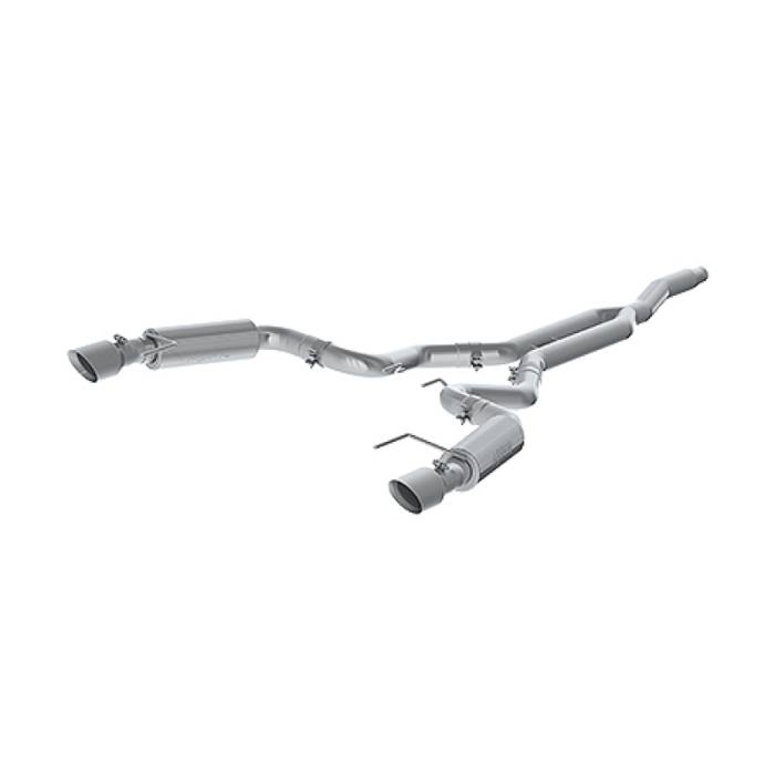 MBRP - MBRP 15-19 Ford Mustang EcoBoost 2.3L Alum 3in Cat Back Dual Split Rear Exit (Race Version) - S7275AL