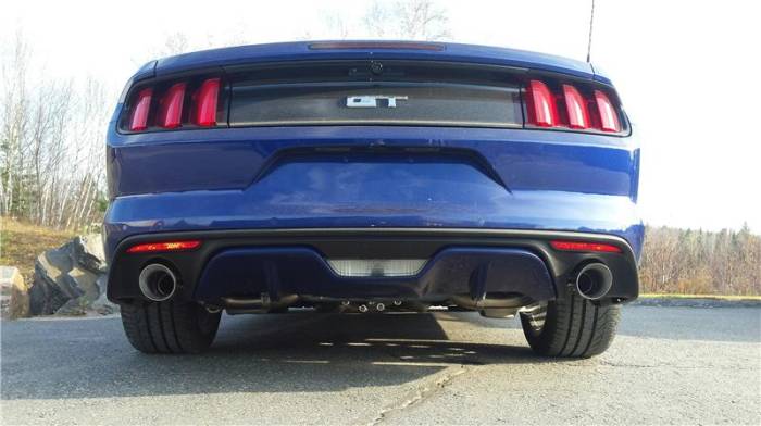 MBRP - MBRP 2015-2017 Ford Mustang GT 5.0 2-1/2in Axle Back Kit - Black Coated 4in OD Tips Included - S7276BLK