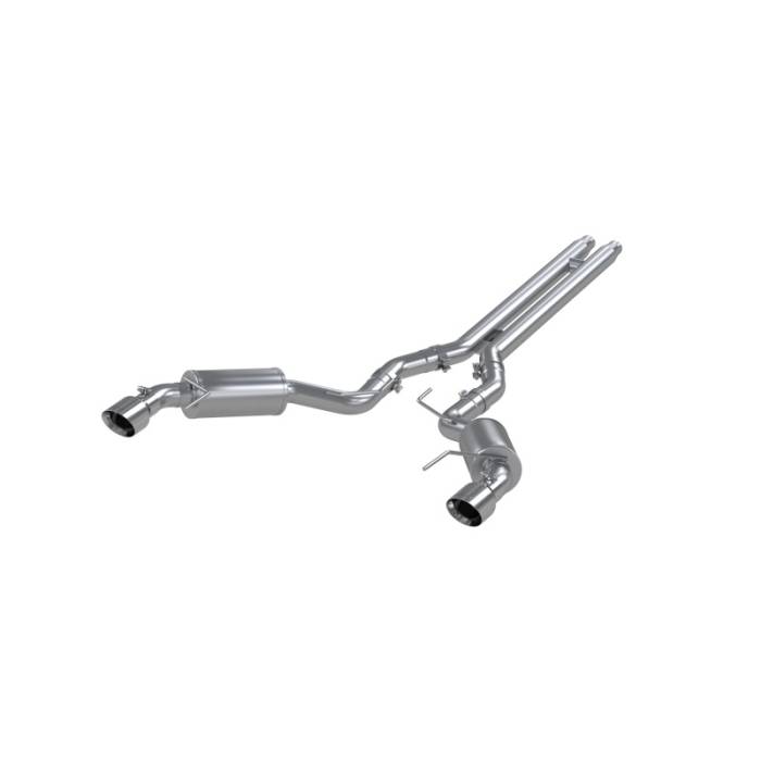 MBRP - MBRP 15 Ford Mustang GT 5.0 3in Cat Back Dual Split Rear Street Version 4.5in Tips - Aluminized - S7277AL