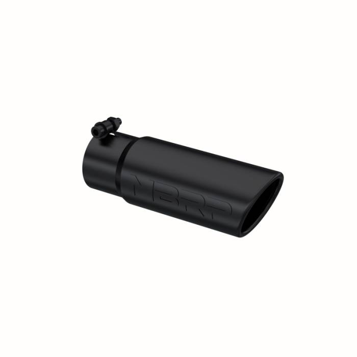 MBRP - MBRP Universal Tip 3-1/2in O.D. Angled Rolled End - 3in ID Inlet 10in Length - Black - T5115BLK
