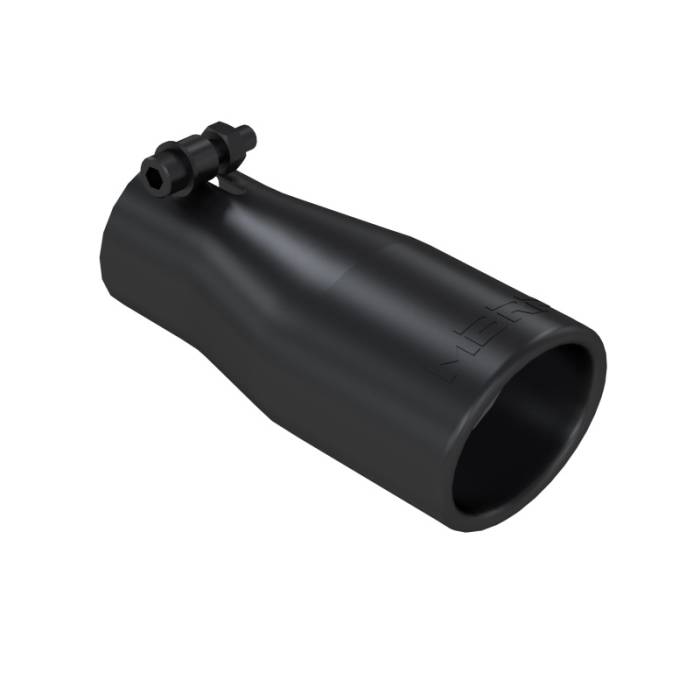 MBRP - MBRP Universal Tip 2.5 O.D. Oval End 3.75 Inlet 10in length - Black Finish - T5116BLK