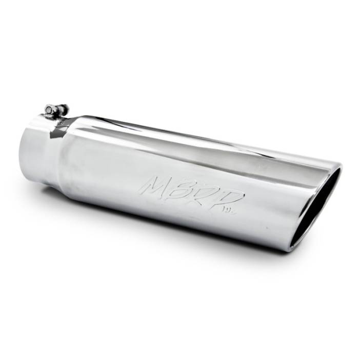 MBRP - MBRP Universal 5in OD Angled Rolled End 4in Inlet 18in Length T304 Exhaust Tip - T5124
