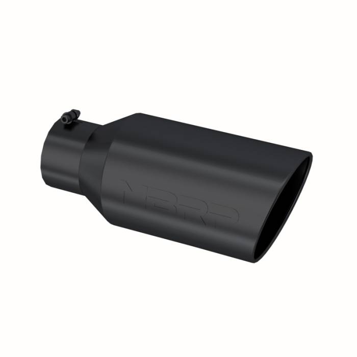 MBRP - MBRP Universal Tip 8in OD Rolled End 5in Inlet 18in Length T304 - Black - T5129BLK