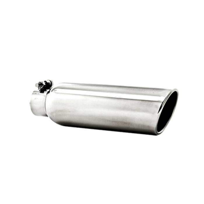 MBRP - MBRP Universal Tip 3.5in OD 2.25in Inlet 12in L Angled Cut Rolled End Clampless No-Weld T304 - T5147