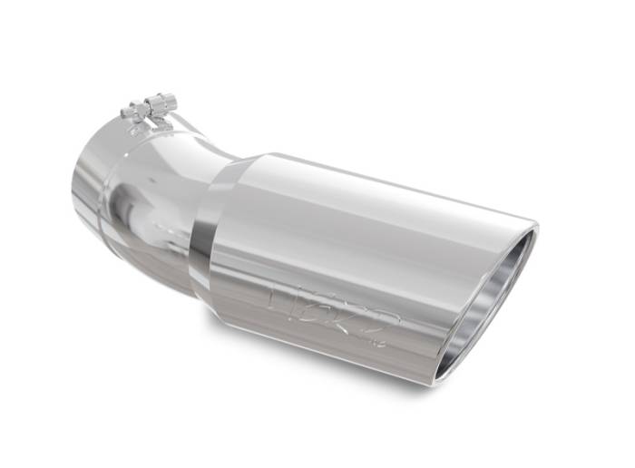 MBRP - MBRP Universal Tip 6in OD 5in Inlet 15.5in Length 30 Deg Bend Angled Rolled End T304 - T5154