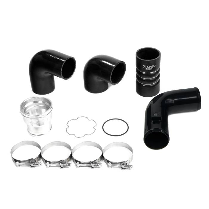 HSP Diesel - HSP Diesel Replacement Cold Side Tube For 2011-2022 Ford Powerstroke F250/350 6.7L-Silk Satin Black HSP Diesel - HSP-P-405-HSP-SB