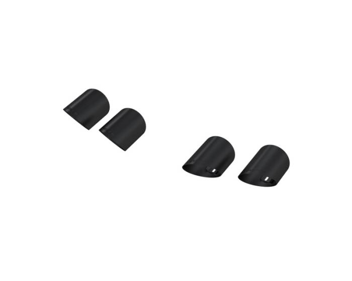 MBRP - MBRP 15-24 Ford Mustang T304 SS 4in OD / 6.5in Length Quad Tip Cover Kit - Black Tip - T5198BLK