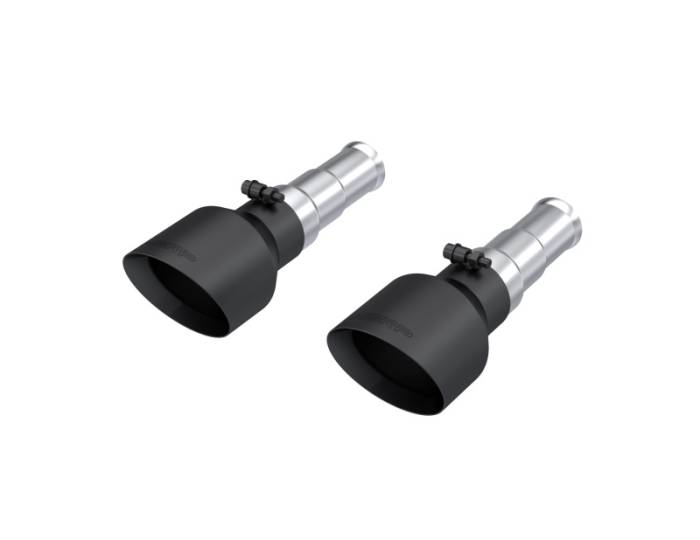 MBRP - MBRP 19-24 Ram 1500 5.7L Hemi 3in Inlet 5in OD Dual Wall Angle Cut T304 BLK Tips - Pairs - T5199BLK