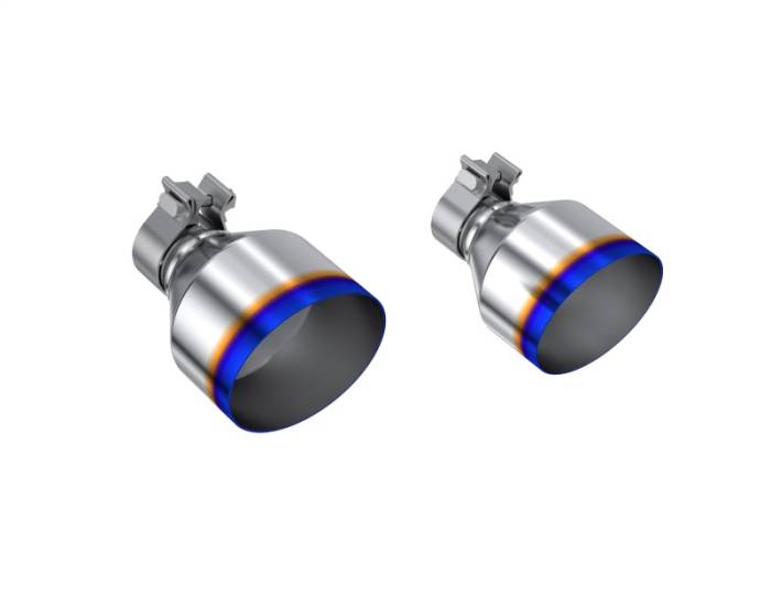 MBRP - MBRP T304 SS Burnt End Tip 2.125inID, 5inOD Out, 7.25in Length, Pair 17-25 BRZ / GR86 - T5202BE