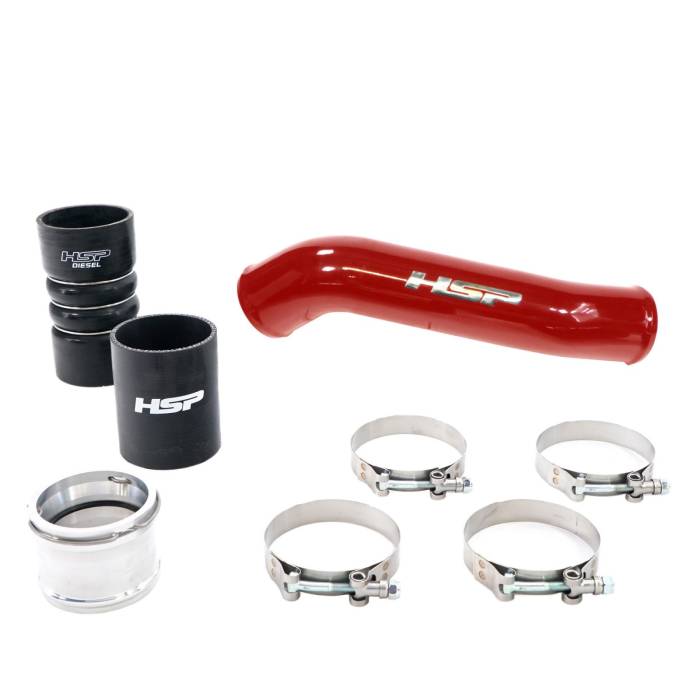 HSP Diesel - HSP Diesel Replacement Hot Side Tube For 2011-2022 Ford Powerstroke F250/350 6.7L-Flag Red HSP Diesel - HSP-P-400-HSP-BR