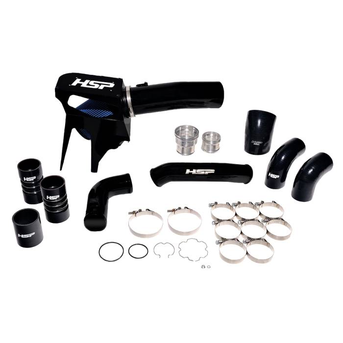 HSP Diesel - HSP Diesel Intake And Intercooler Bundle Kit For 2020-2022 Ford Powerstroke F250/350 6.7L-Silk Satin Black HSP Diesel - HSP-P-493-3-HSP-SB