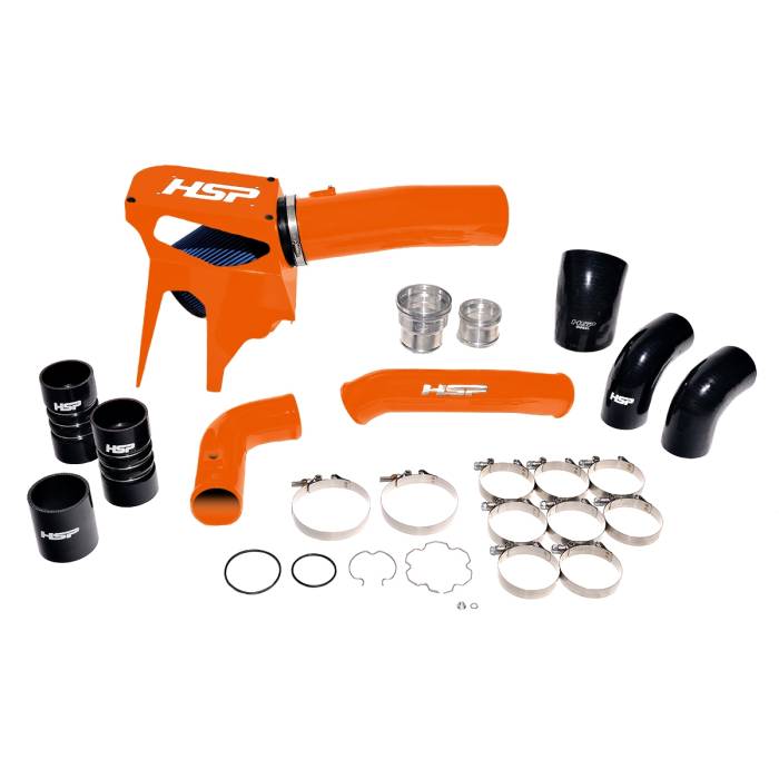 HSP Diesel - HSP Diesel Intake And Intercooler Bundle Kit For 2020-2022 Ford Powerstroke F250/350 6.7L-M&M Orange HSP Diesel - HSP-P-493-3-HSP-O