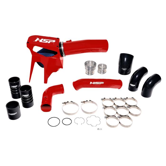 HSP Diesel - HSP Diesel Intake And Intercooler Bundle Kit For 2020-2022 Ford Powerstroke F250/350 6.7L-Flag Red HSP Diesel - HSP-P-493-3-HSP-BR