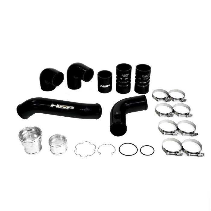 HSP Diesel - HSP Diesel Intercooler Bundle Kit For 2011-2022 Ford Powerstroke F250/350 6.7L-Silk Satin Black HSP Diesel - HSP-P-492-HSP-SB