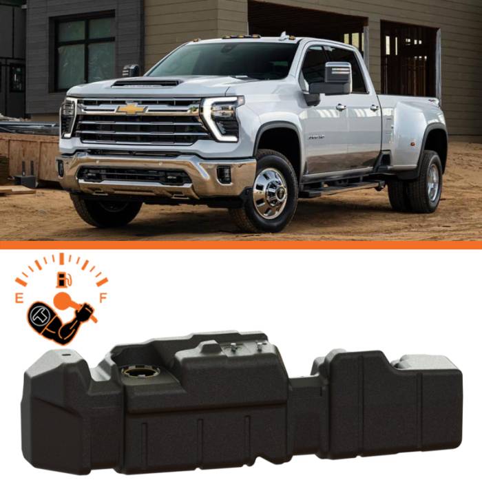 Titan Fuel Tanks - Titan Fuel Tanks 20-24 GM 2500/3500 Duramax Crew Cab Long Bed 60 Gallon XXL Mid-Ship Fuel Tank - 7010320