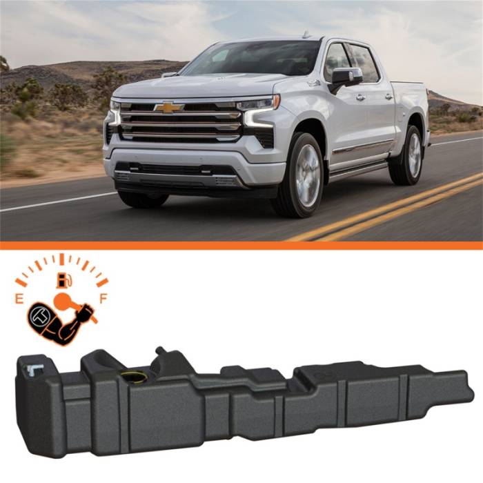 Titan Fuel Tanks - Titan Fuel Tanks 19-24 GM 1500 Duramax Crew Cab Short/Standard Bed 46 Gallon XXL Mid-Ship Fuel Tank - 7010519