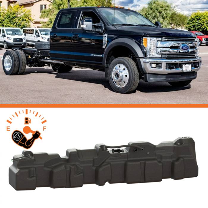 Titan Fuel Tanks - Titan Fuel Tanks 17-24 Ford 108in Cab & Chassis 54 Gallon XXL Mid-Ship Fuel Tank - 7020617