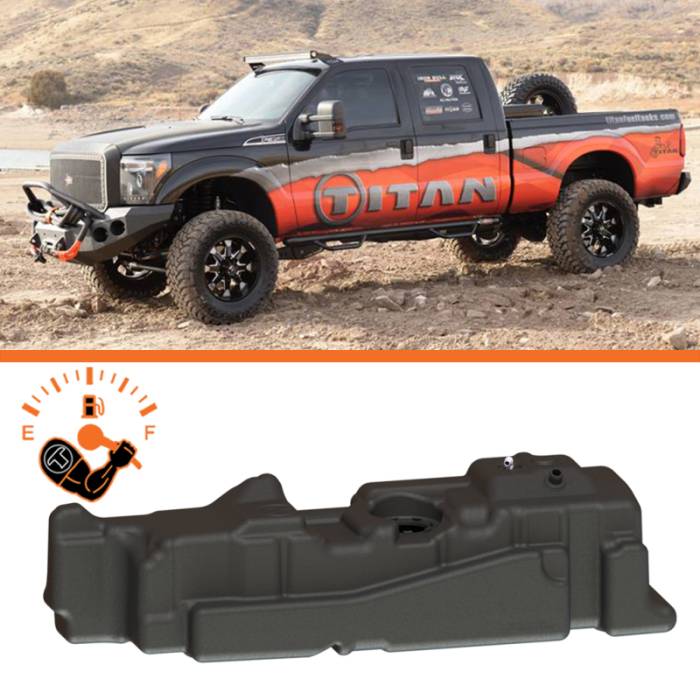Titan Fuel Tanks - Titan Fuel Tanks 11-16 Ford F-250/F-350 PowerStroke Crew Cab Short Bed 60 Gallon XXL Mid-Ship Tank - 7021211