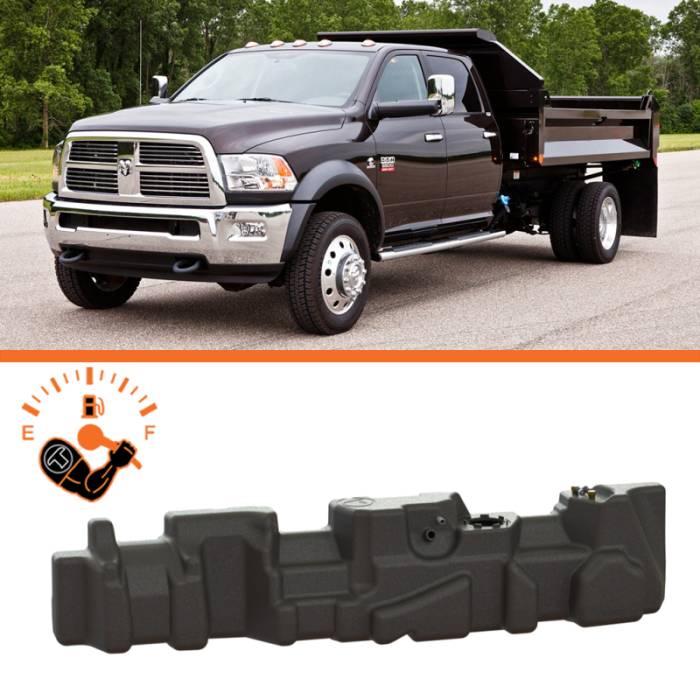 Titan Fuel Tanks - Titan Fuel Tanks 07-24 RAM 84in/108in Cab & Chassis 50 Gallon XXL Mid-Ship Fuel Tank - 7030507